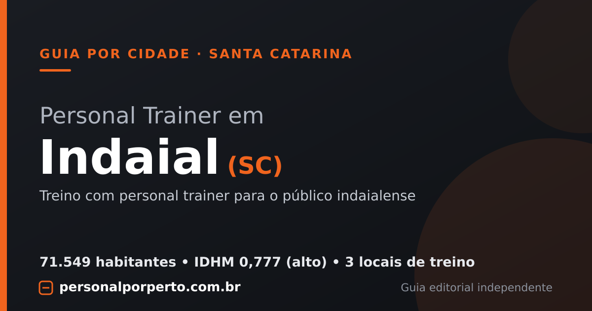 Personal trainer em Indaial (SC) — guia do Personal por Perto
