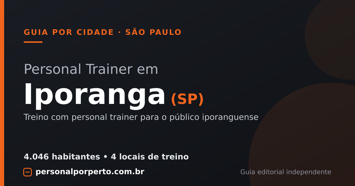 Personal trainer em Iporanga (SP) — guia do Personal por Perto