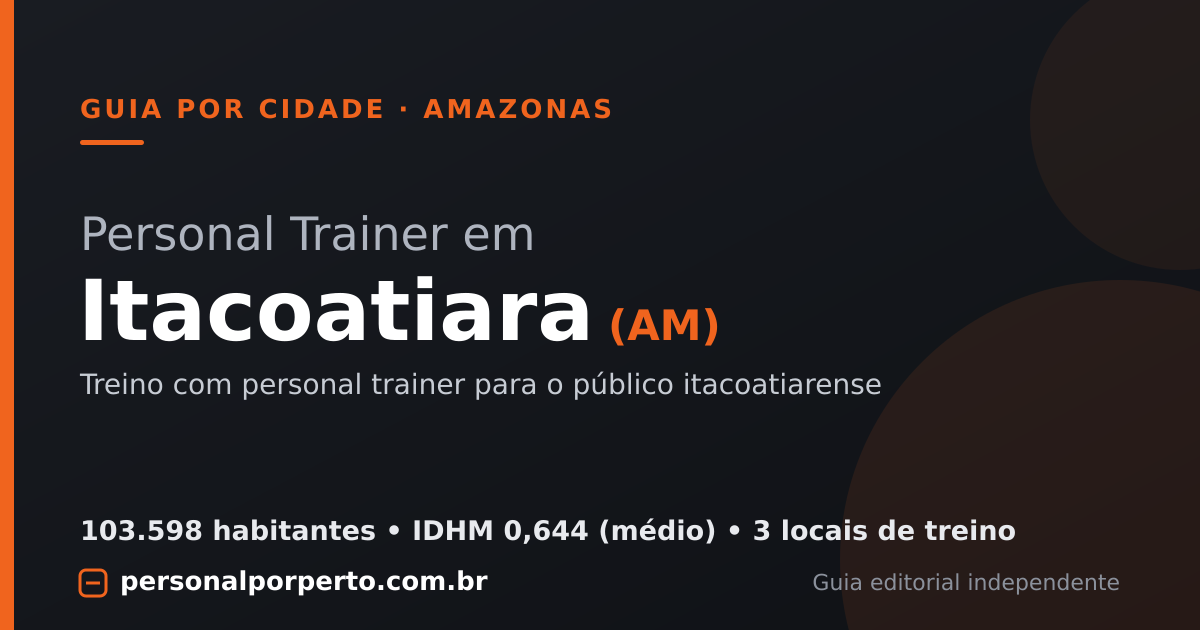 Personal trainer em Itacoatiara (AM) — guia do Personal por Perto