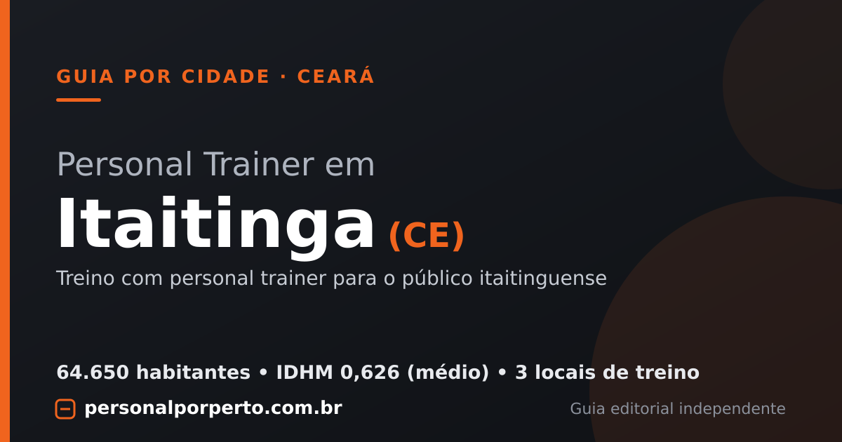 Personal trainer em Itaitinga (CE) — guia do Personal por Perto