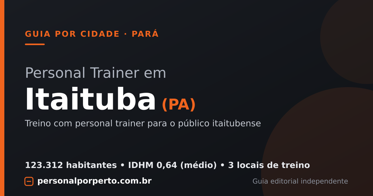 Personal trainer em Itaituba (PA) — guia do Personal por Perto