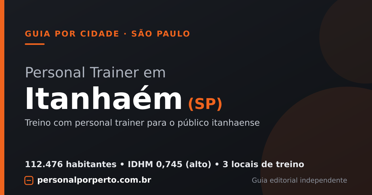 Personal trainer em Itanhaém (SP) — guia do Personal por Perto