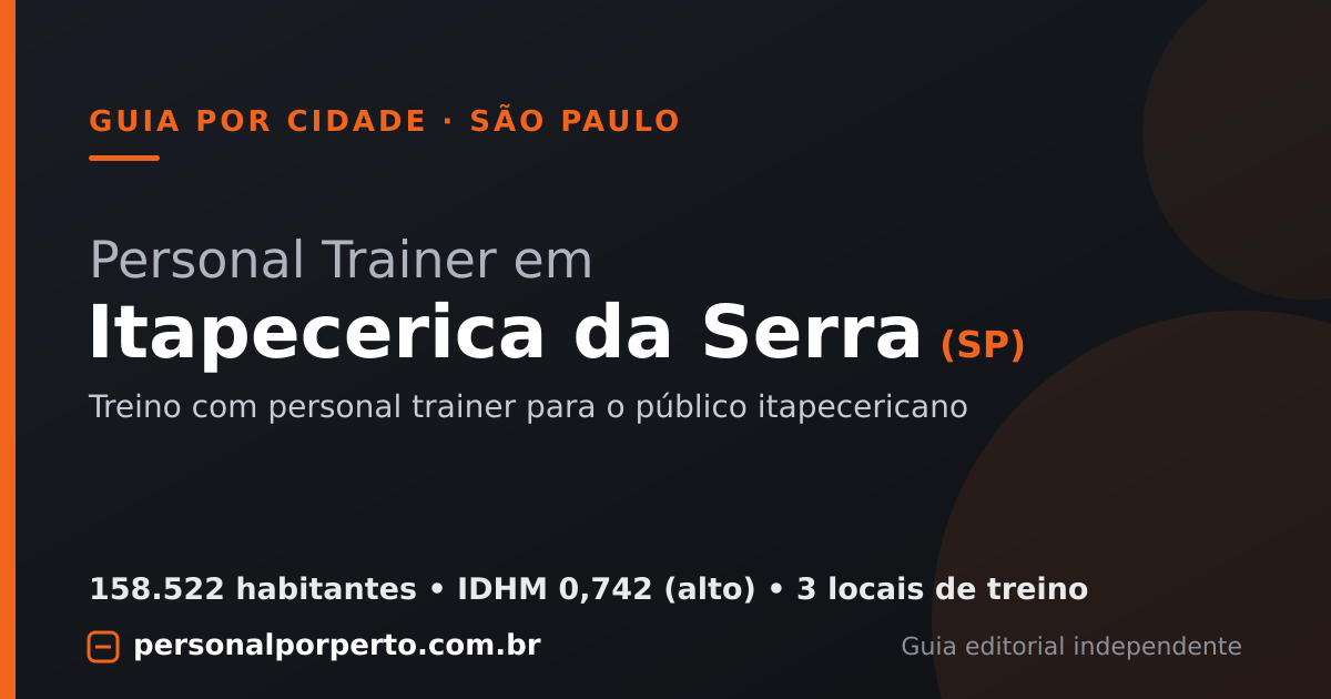 Personal trainer em Itapecerica da Serra (SP) — guia do Personal por Perto