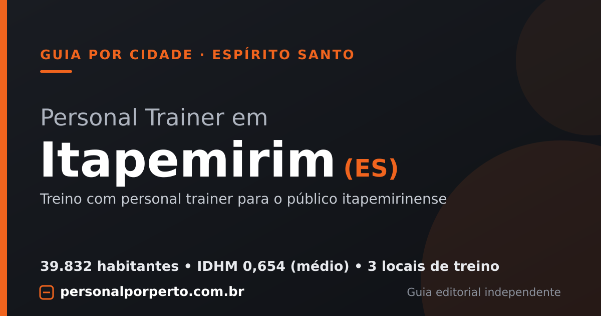 Personal trainer em Itapemirim (ES) — guia do Personal por Perto