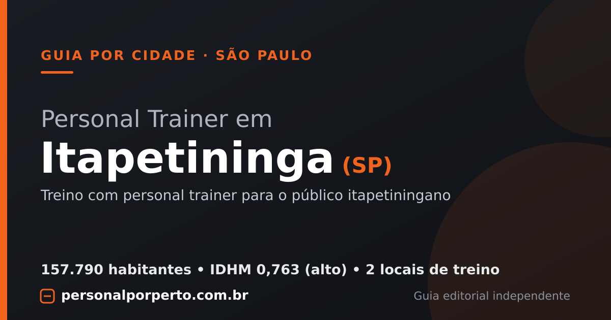 Personal trainer em Itapetininga (SP) — guia do Personal por Perto