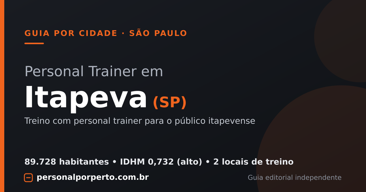 Personal trainer em Itapeva (SP) — guia do Personal por Perto