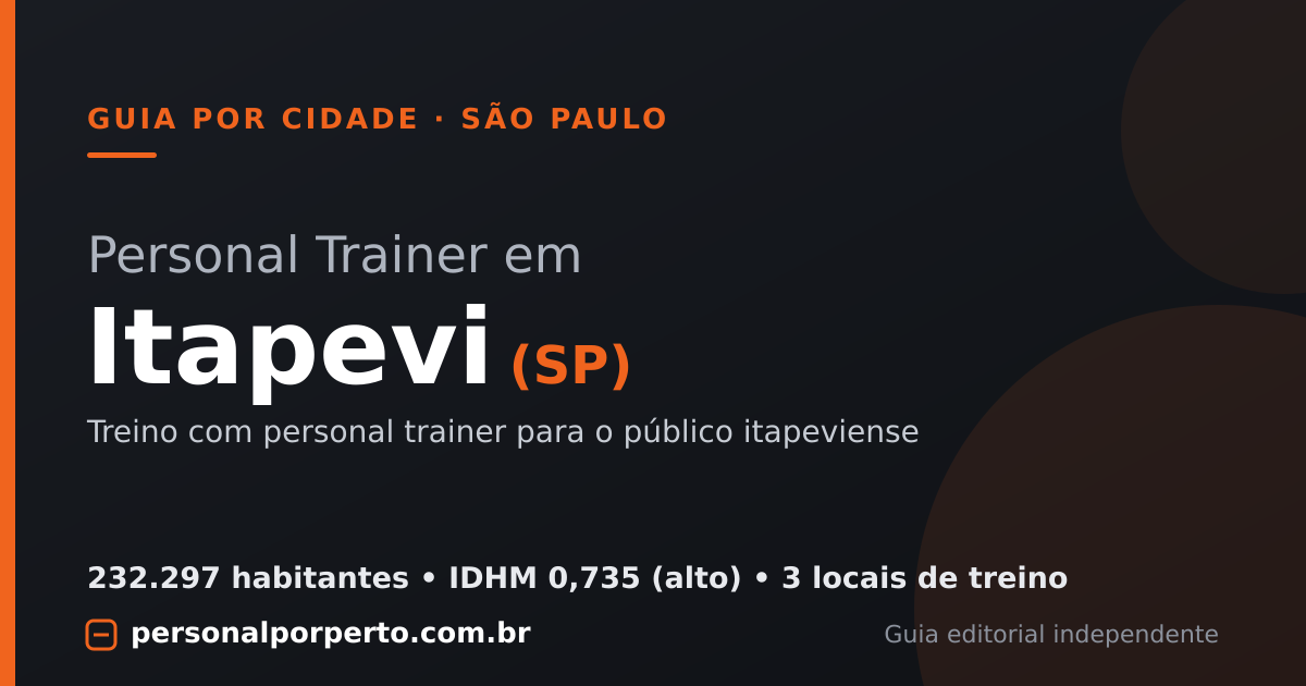 Personal trainer em Itapevi (SP) — guia do Personal por Perto