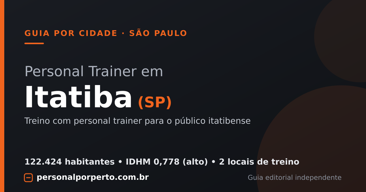 Personal trainer em Itatiba (SP) — guia do Personal por Perto