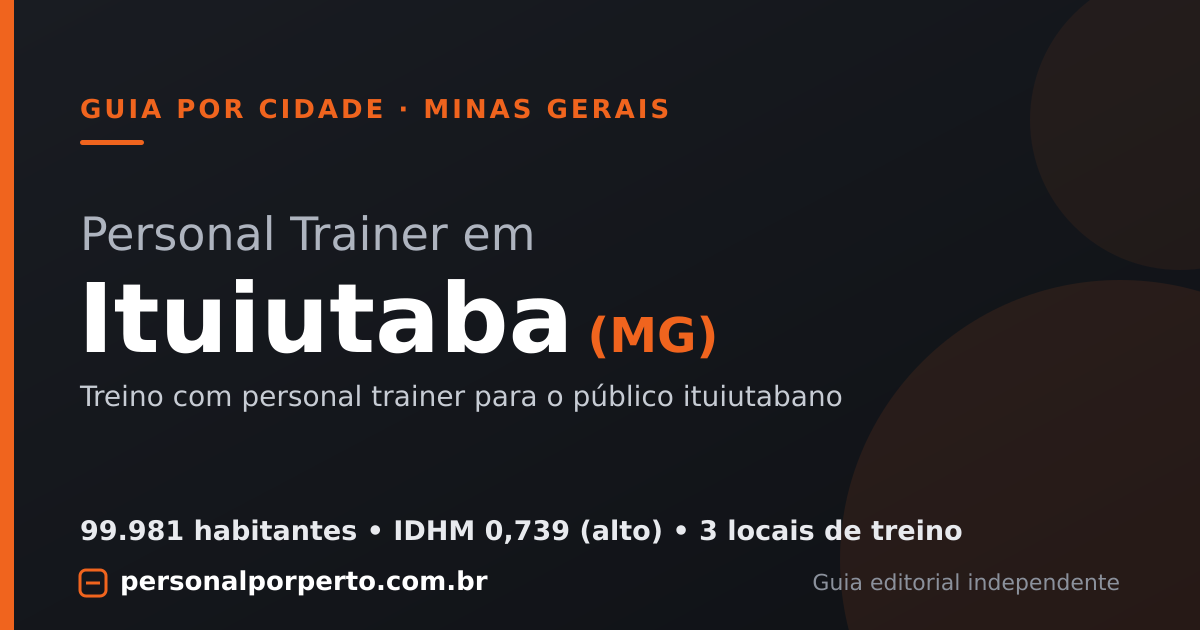Personal trainer em Ituiutaba (MG) — guia do Personal por Perto