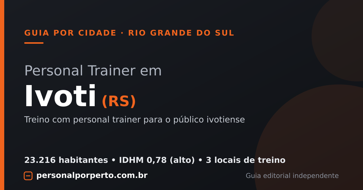 Personal trainer em Ivoti (RS) — guia do Personal por Perto
