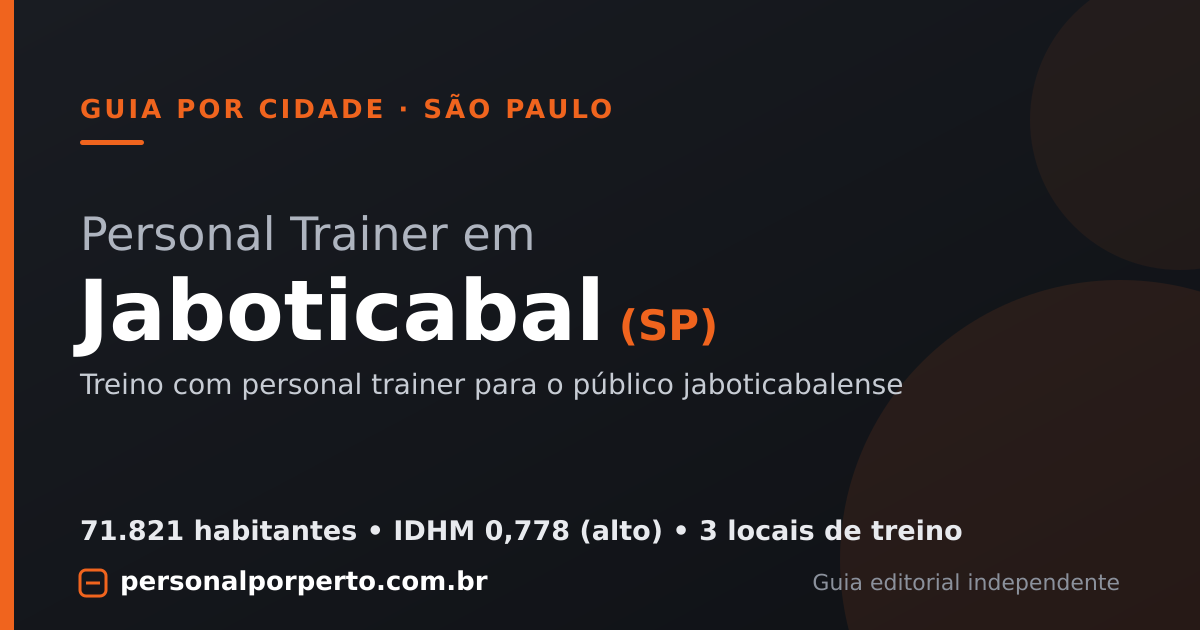Personal trainer em Jaboticabal (SP) — guia do Personal por Perto