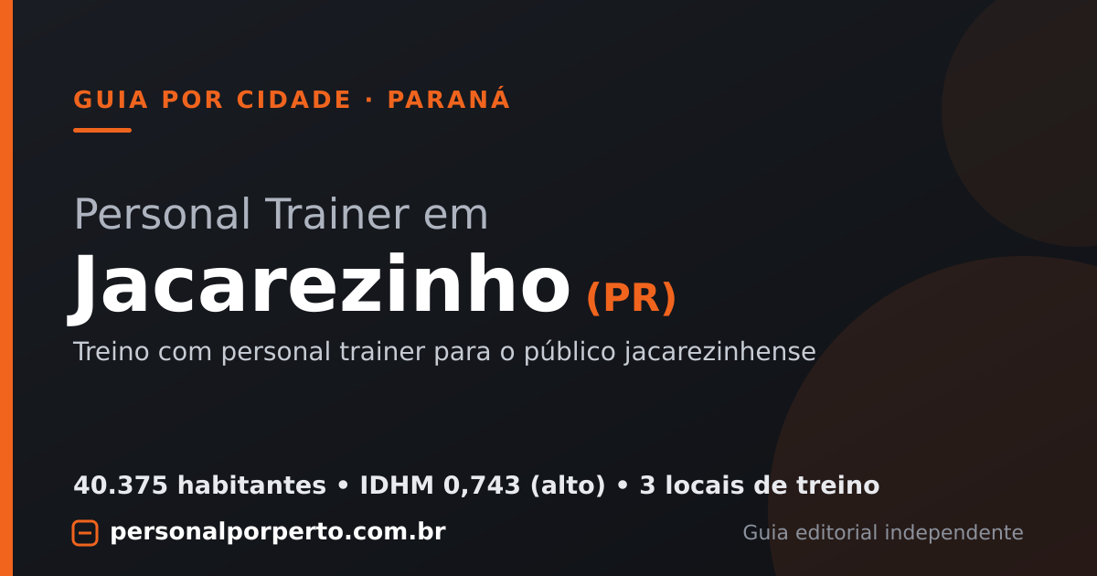 Personal trainer em Jacarezinho (PR) — guia do Personal por Perto