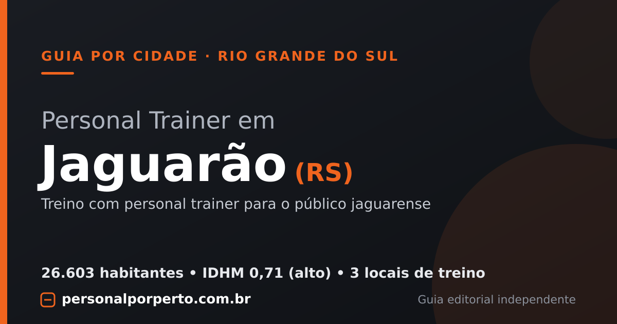 Personal trainer em Jaguarão (RS) — guia do Personal por Perto
