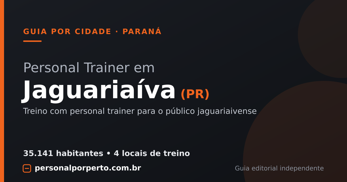 Personal trainer em Jaguariaíva (PR) — guia do Personal por Perto