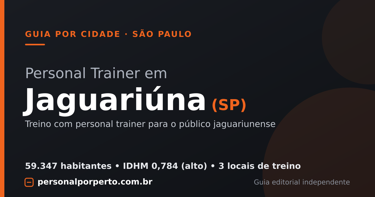 Personal trainer em Jaguariúna (SP) — guia do Personal por Perto