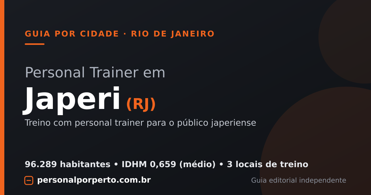 Personal trainer em Japeri (RJ) — guia do Personal por Perto