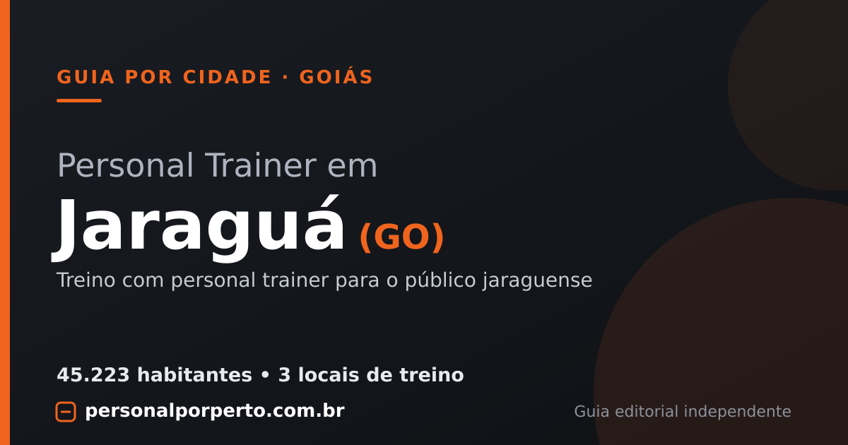 Personal trainer em Jaraguá (GO) — guia do Personal por Perto