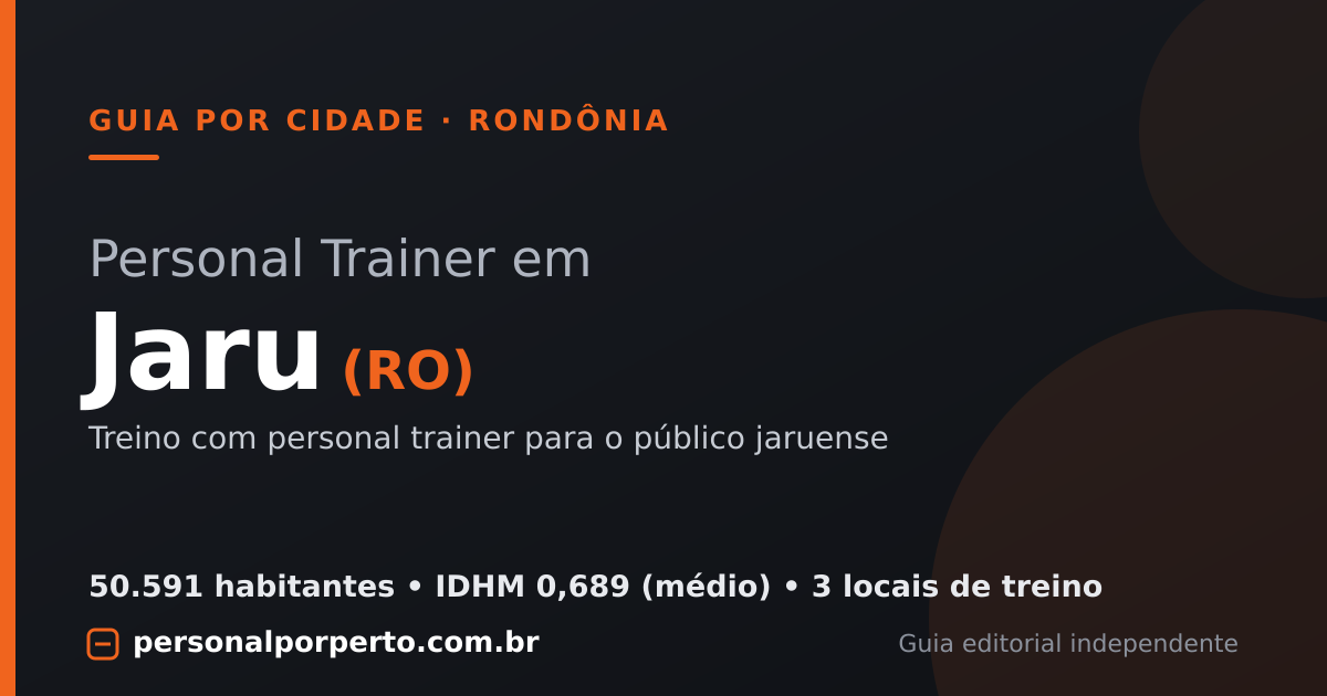 Personal trainer em Jaru (RO) — guia do Personal por Perto