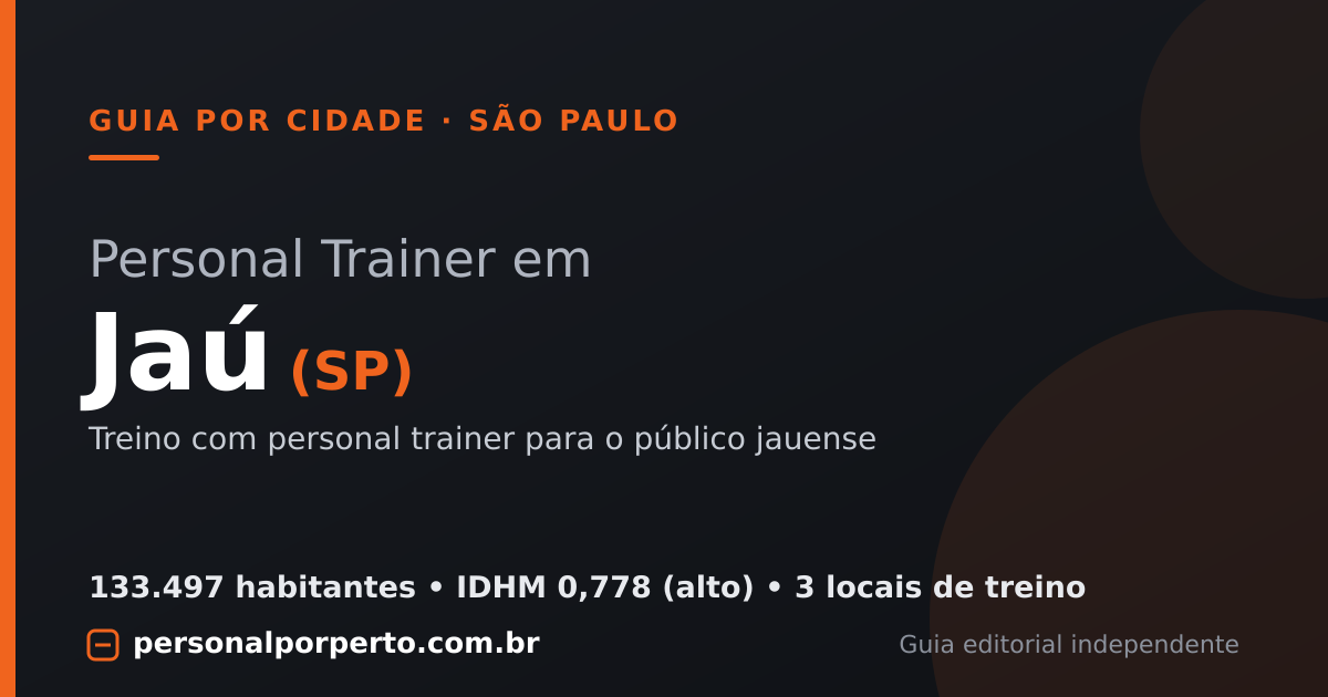 Personal trainer em Jaú (SP) — guia do Personal por Perto
