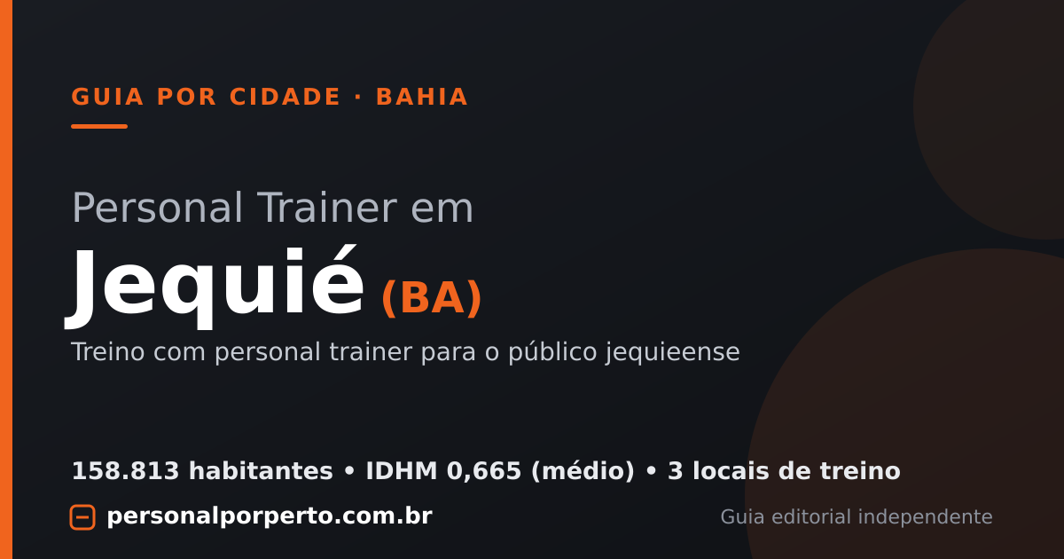 Personal trainer em Jequié (BA) — guia do Personal por Perto