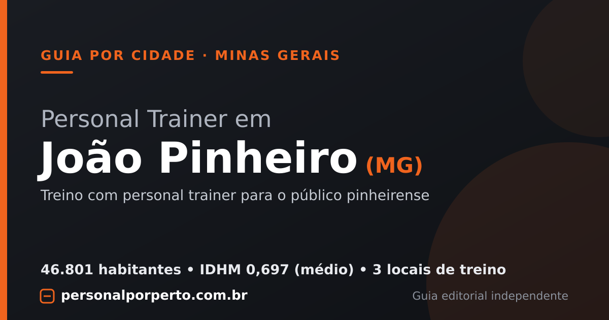 Personal trainer em João Pinheiro (MG) — guia do Personal por Perto