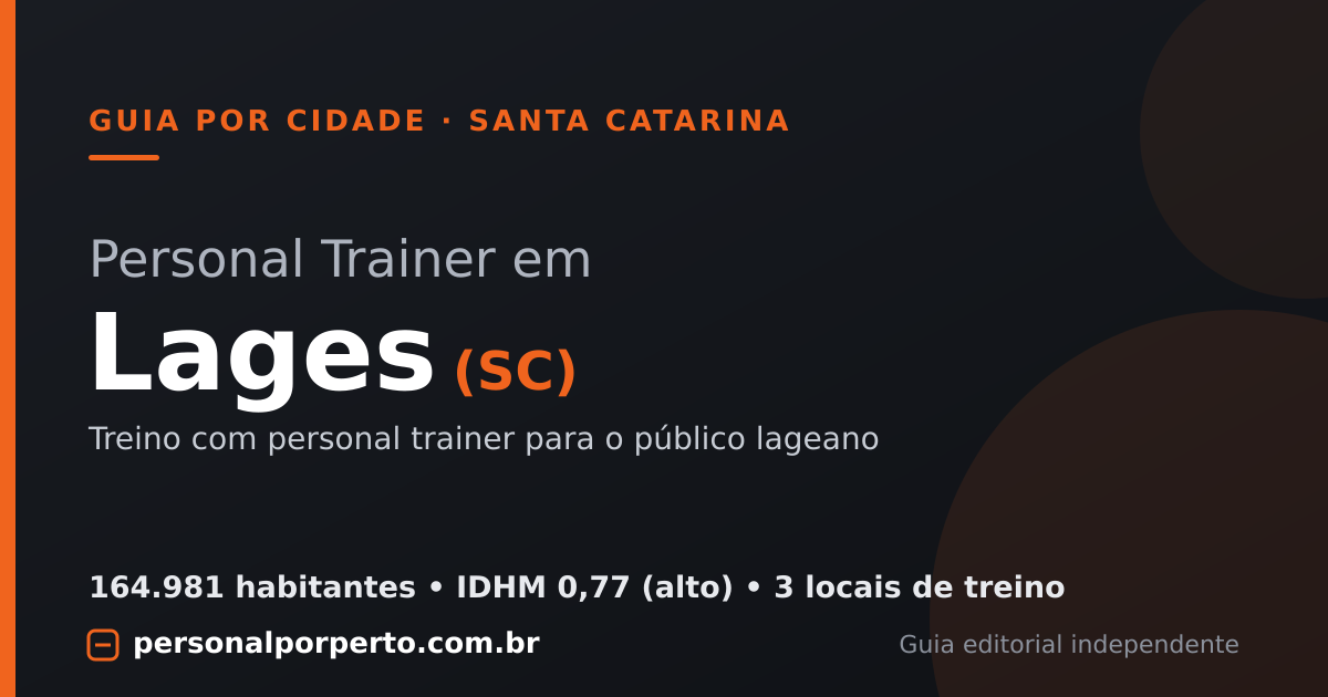 Personal trainer em Lages (SC) — guia do Personal por Perto