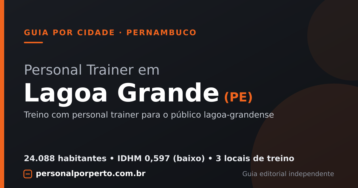 Personal trainer em Lagoa Grande (PE) — guia do Personal por Perto