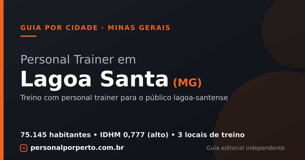 Personal trainer em Lagoa Santa (MG) — guia do Personal por Perto