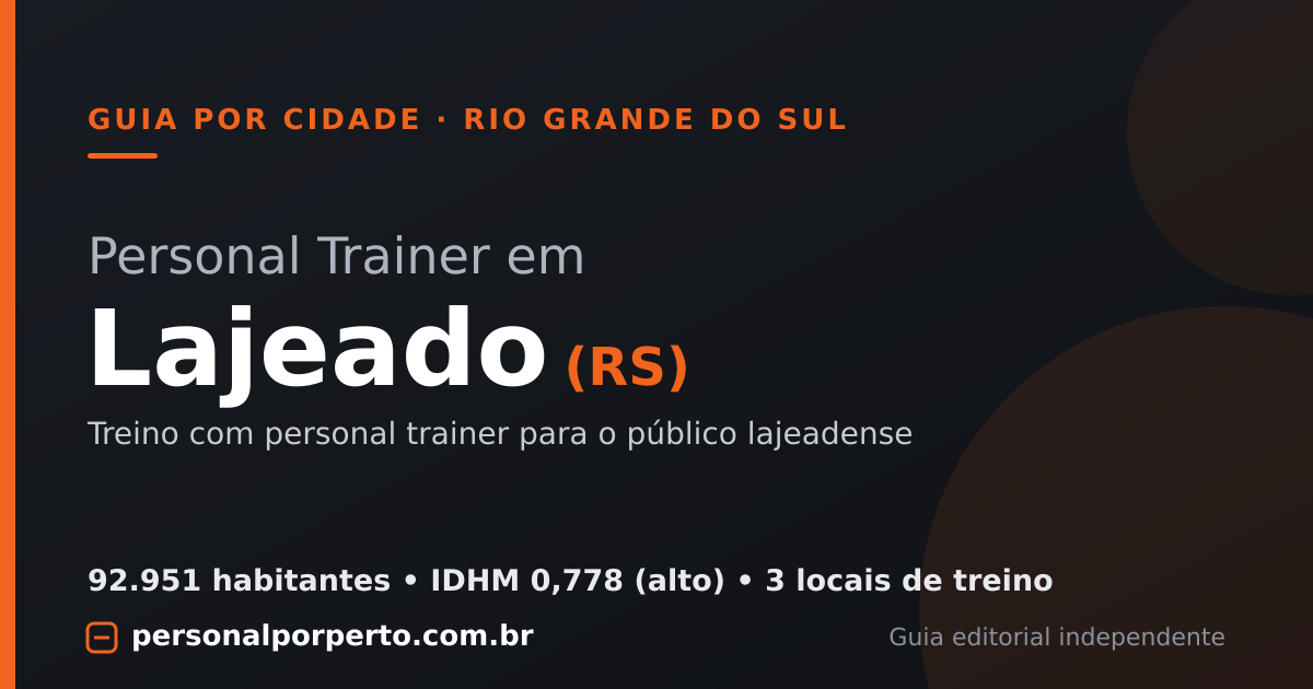 Personal trainer em Lajeado (RS) — guia do Personal por Perto