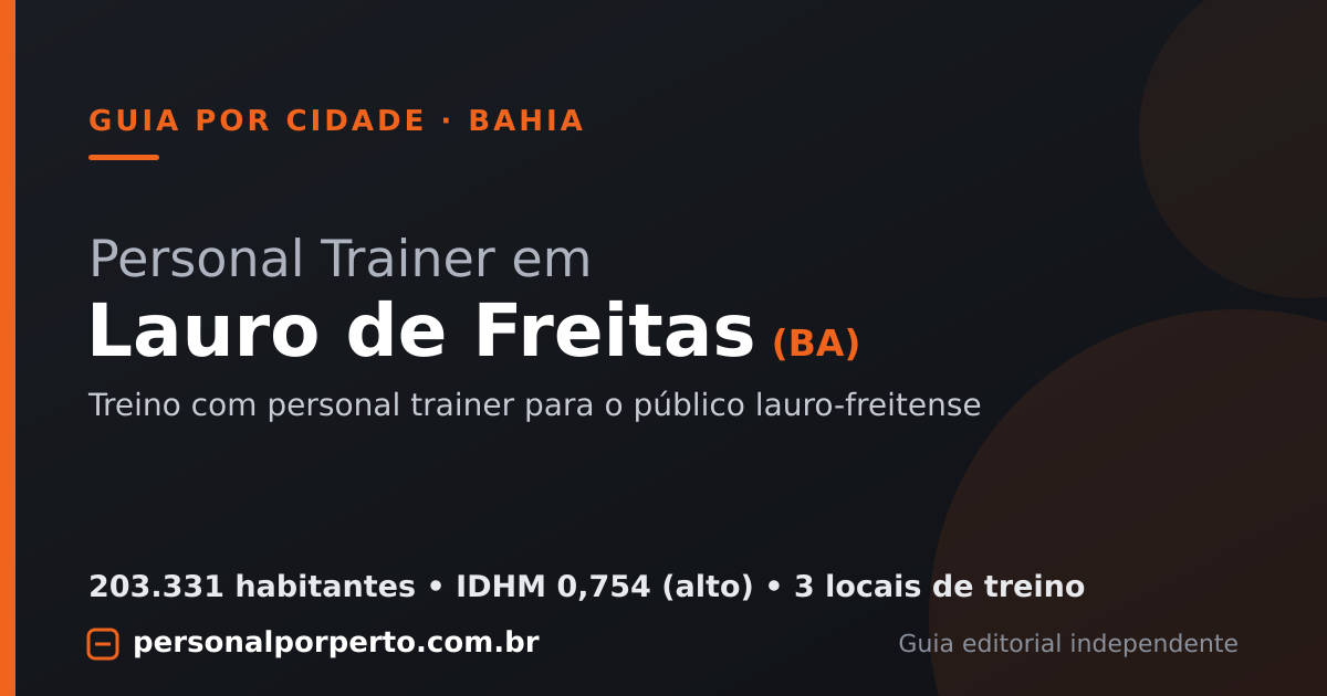 Personal trainer em Lauro de Freitas (BA) — guia do Personal por Perto