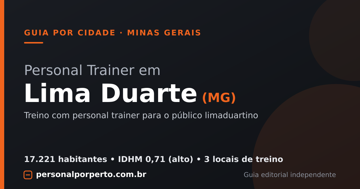 Personal trainer em Lima Duarte (MG) — guia do Personal por Perto