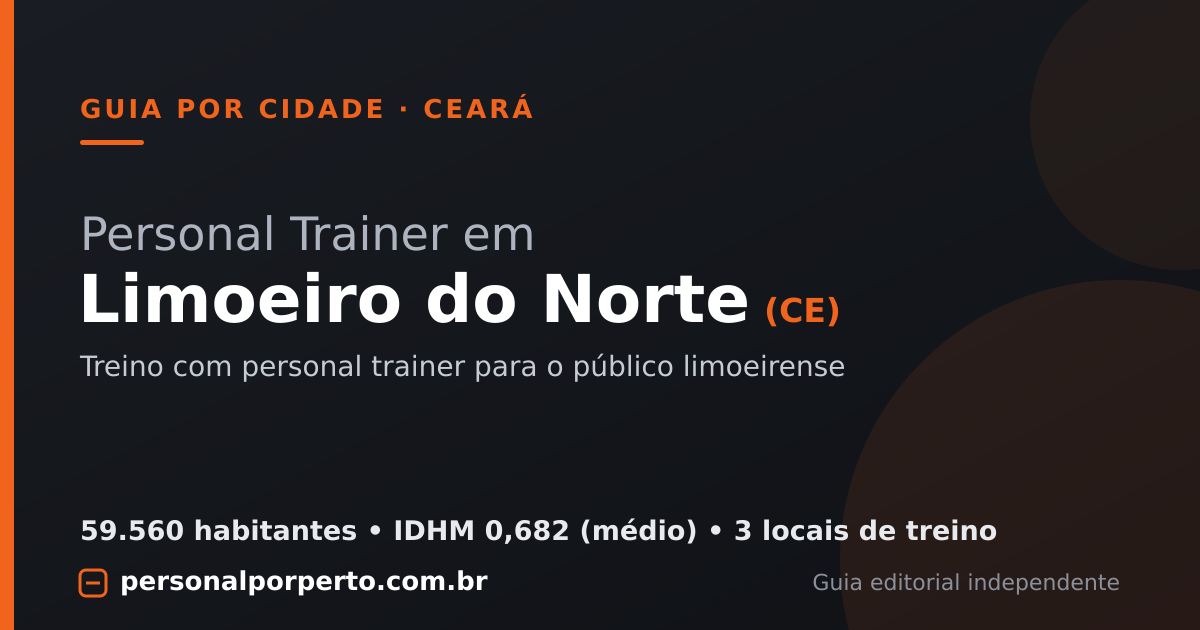 Personal trainer em Limoeiro do Norte (CE) — guia do Personal por Perto