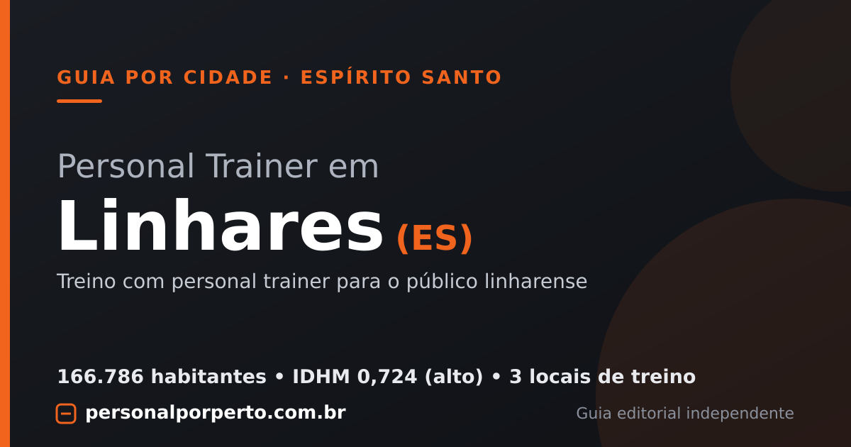 Personal trainer em Linhares (ES) — guia do Personal por Perto