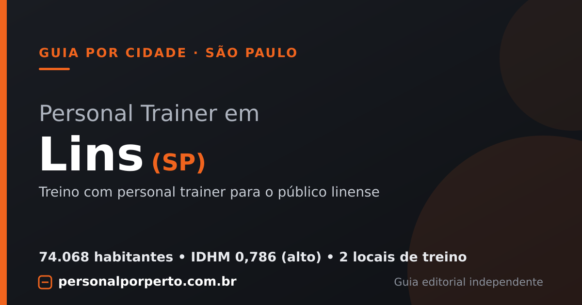 Personal trainer em Lins (SP) — guia do Personal por Perto