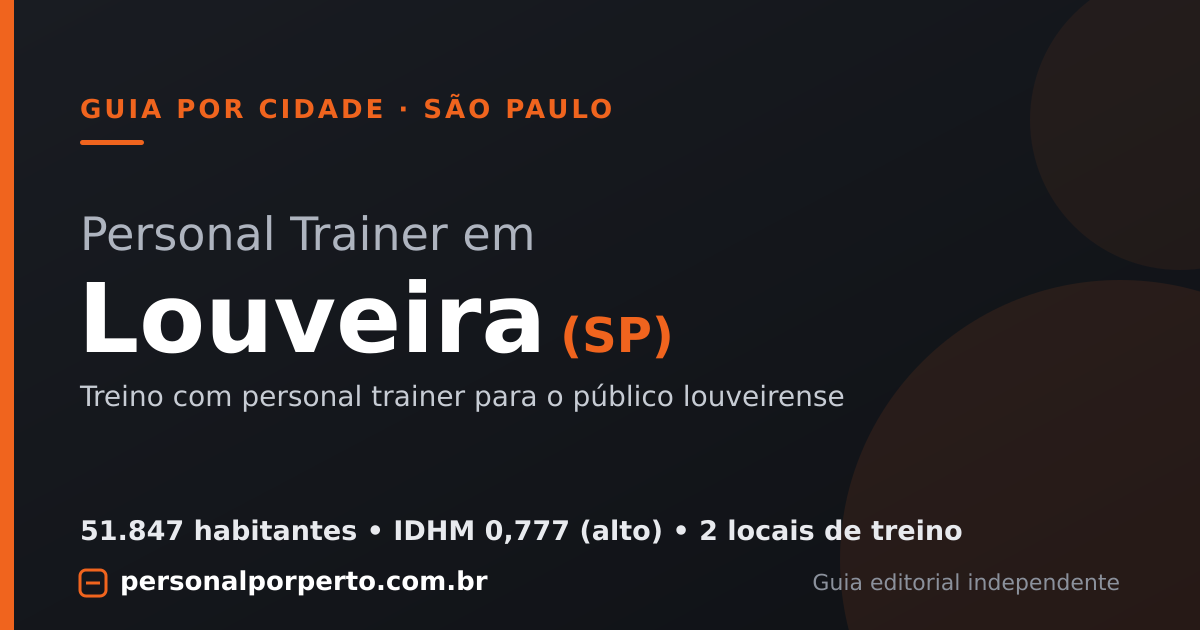 Personal trainer em Louveira (SP) — guia do Personal por Perto