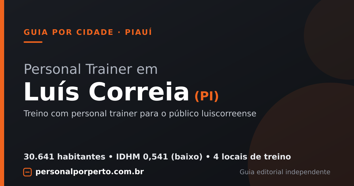 Personal trainer em Luís Correia (PI) — guia do Personal por Perto