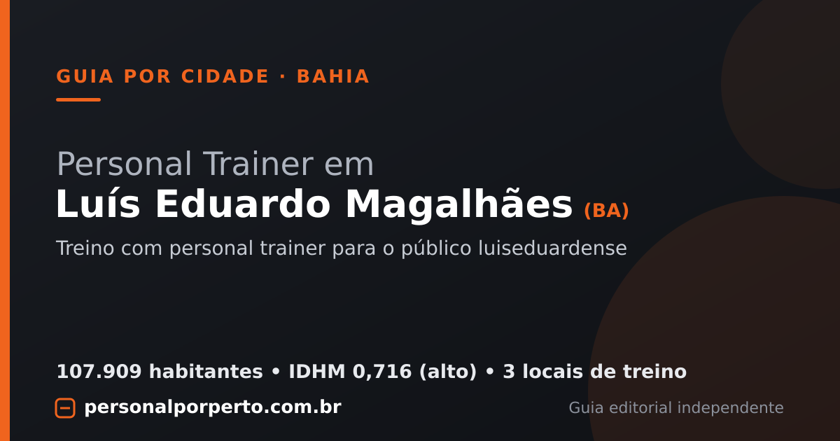 Personal trainer em Luís Eduardo Magalhães (BA) — guia do Personal por Perto