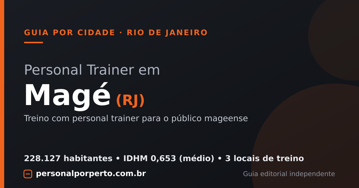 Personal trainer em Magé (RJ) — guia do Personal por Perto