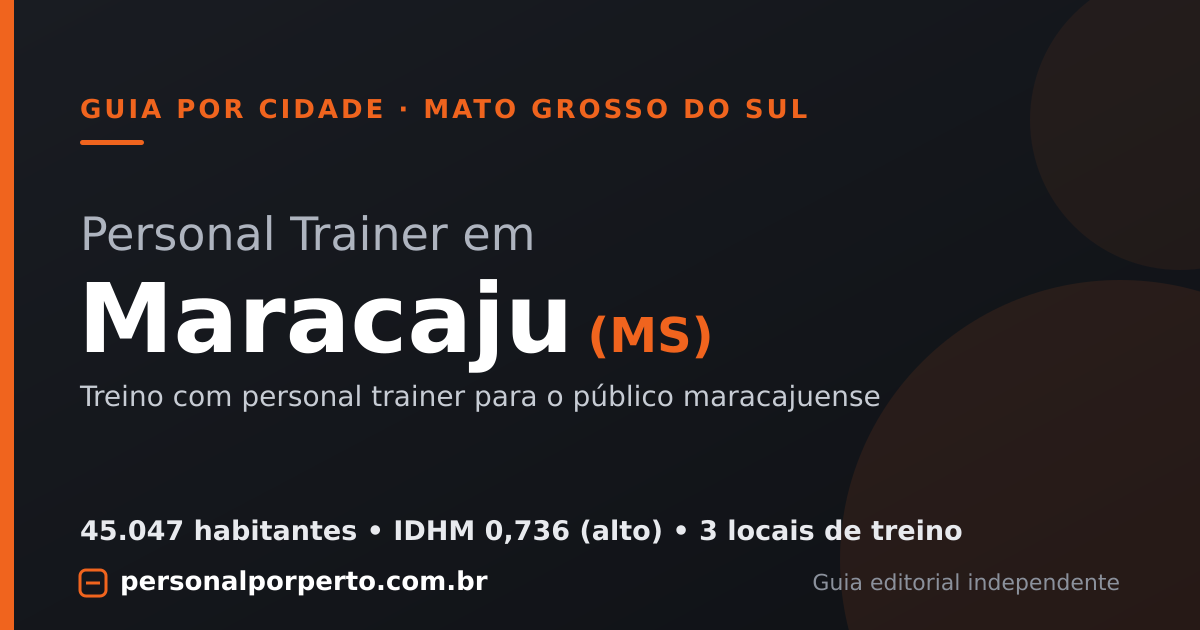 Personal trainer em Maracaju (MS) — guia do Personal por Perto