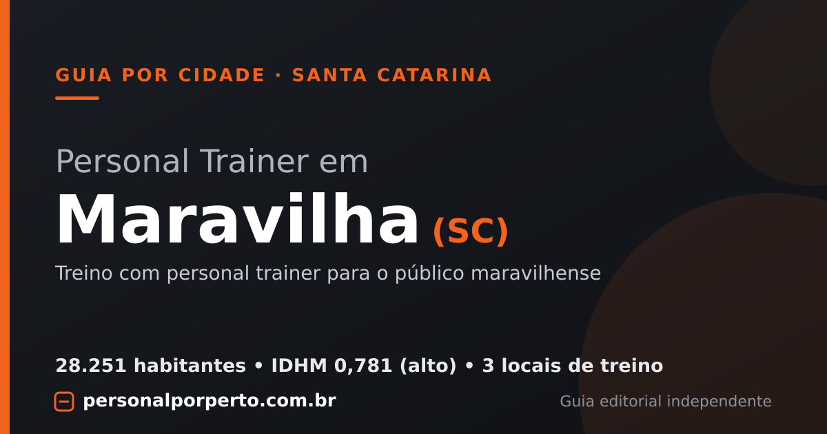 Personal trainer em Maravilha (SC) — guia do Personal por Perto
