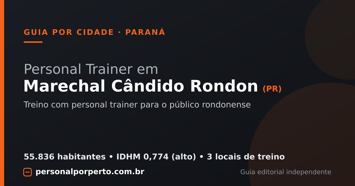 Personal trainer em Marechal Cândido Rondon (PR) — guia do Personal por Perto