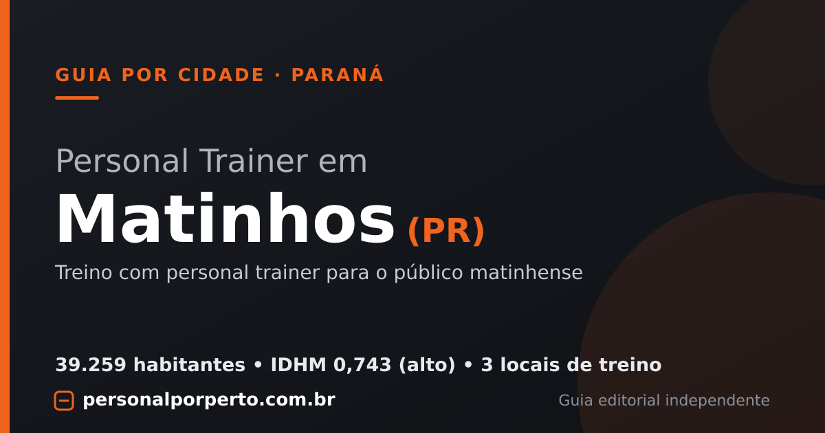Personal trainer em Matinhos (PR) — guia do Personal por Perto