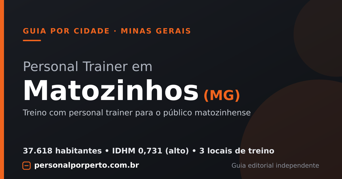 Personal trainer em Matozinhos (MG) — guia do Personal por Perto
