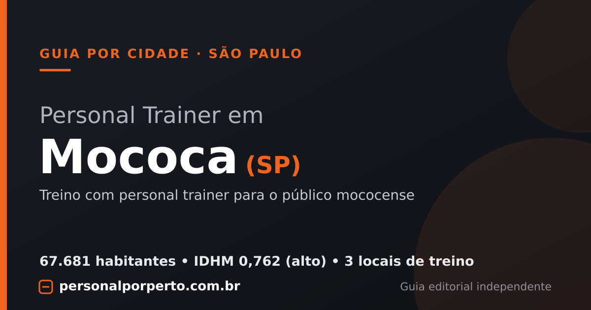 Personal trainer em Mococa (SP) — guia do Personal por Perto