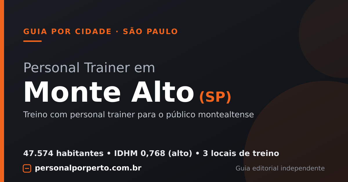 Personal trainer em Monte Alto (SP) — guia do Personal por Perto