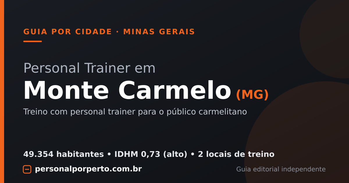 Personal trainer em Monte Carmelo (MG) — guia do Personal por Perto