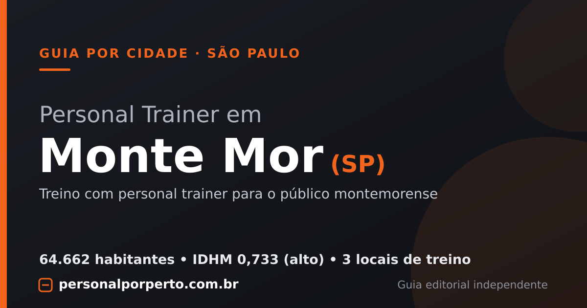Personal trainer em Monte Mor (SP) — guia do Personal por Perto