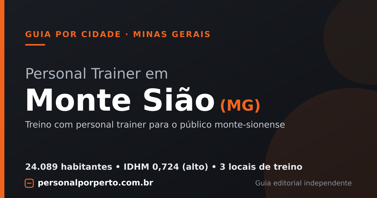 Personal trainer em Monte Sião (MG) — guia do Personal por Perto