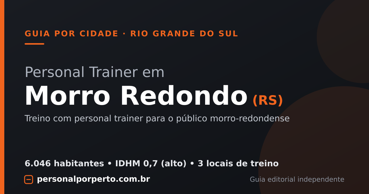 Personal trainer em Morro Redondo (RS) — guia do Personal por Perto