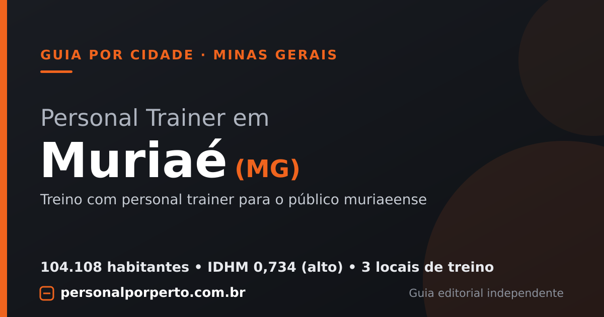Personal trainer em Muriaé (MG) — guia do Personal por Perto
